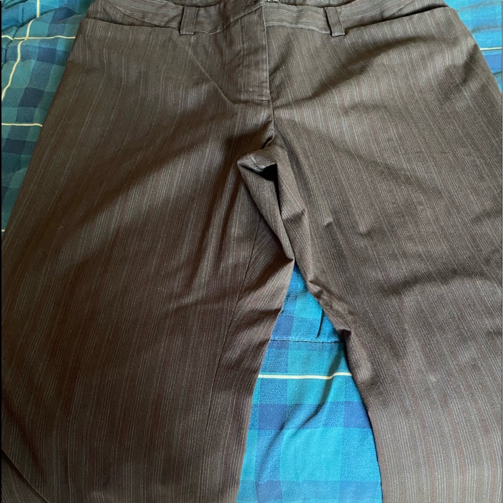 Brown pinstripes trousers